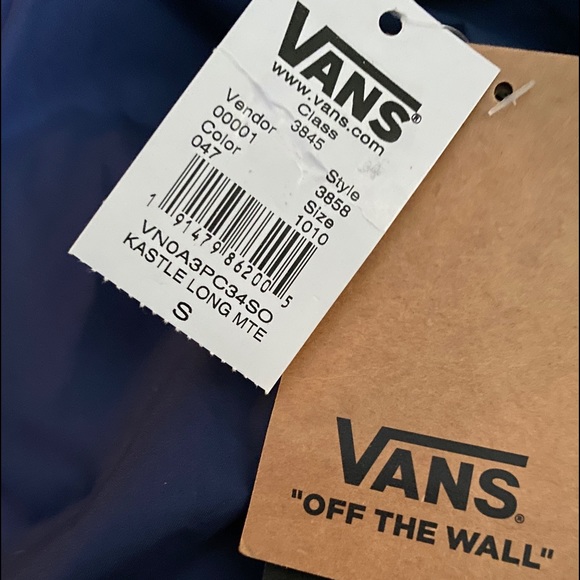 VANS Kastle MTE Long Windbreaker Jacket Blue - Picture 4 of 5